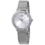 Guess Chelsea Mother of Pearl White Dial Silver Mesh Strap Watch For Women - W0647L1 Buy Now By Guess