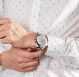 Guess Atlas Chronograph Silver Dial Silver Steel Strap Watch For Men - W0668G7 Buy Now By Guess