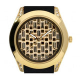 Guess Clarity Gold Dial Black Silicone Strap Watch for Women - GW0109L1 Buy Now By Guess