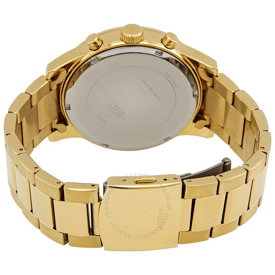 Guess Atlas Chronograph Gold Dial Gold Steel Strap Watch For Men - W0668G4 Buy Now By Guess