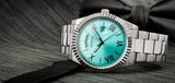 Guess Connoisseur Turquoise Dial Silver Steel Strap Watch for Men - GW0265G11 Buy Now By Guess