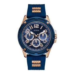 Guess Delta Blue Dial Blue Silicone Strap Watch for Men - GW0051G3 Buy Now By Guess
