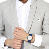 Guess Caliber Chronograph White Dial Blue Silicone Strap Watch for Men - W0864G5 Buy Now By Guess