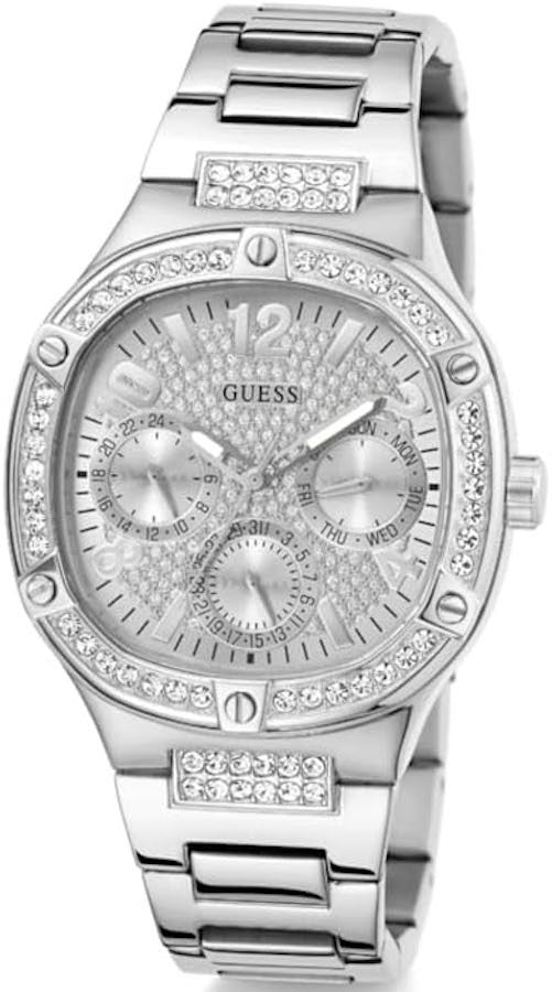 Guess Duchess Quartz Silver Dial Silver Steel Strap Watch For Women - GW0558L1 Buy Now By Guess