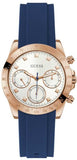 Guess Eclipse White Dial Blue Rubber Strap Watch for Women - GW0315L2 Buy Now By Guess