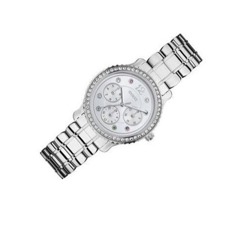 Guess Enchanting Diamonds Silver Dial Silver Steel Strap Watch for Women - W0305L1 Buy Now By Guess