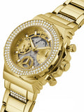 Guess Fusion Chronograph Gold Dial Gold Steel Strap Watch for Women - GW0552L2 Buy Now By Guess