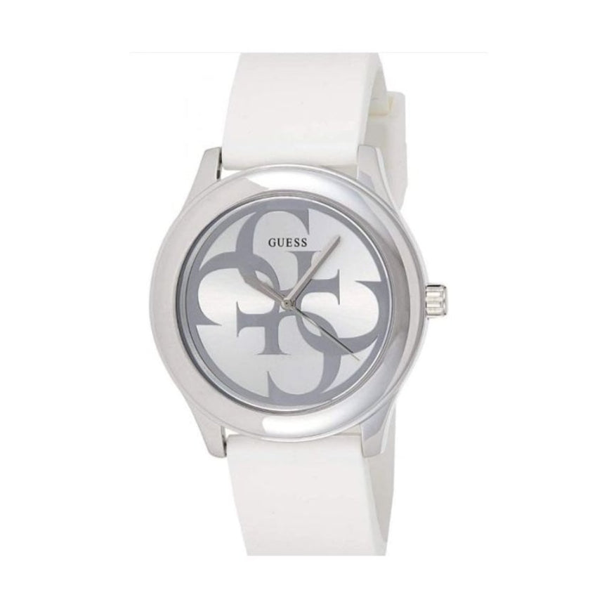 Guess G Twist Quartz White Dial White Silicone Strap Watch For Women - W0911L1 Buy Now By Guess