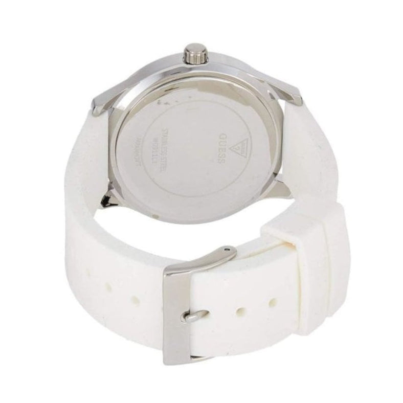 Guess G Twist Quartz White Dial White Silicone Strap Watch For Women - W0911L1 Buy Now By Guess
