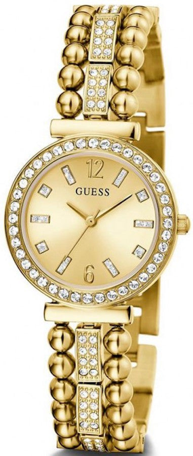 Guess Gala Diamonds Gold Dial Gold Steel Strap Watch for Women - GW0401L2 Buy Now By Guess
