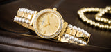 Guess Gala Diamonds Gold Dial Two Tone Steel Strap Watch for Women - GW0531L2 Buy Now By Guess