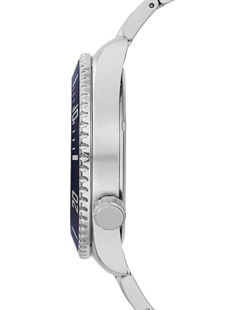 Guess Axle Multifunction Black Dial Silver Steel Strap Watch For Men - GW0488G1 Buy Now By Guess