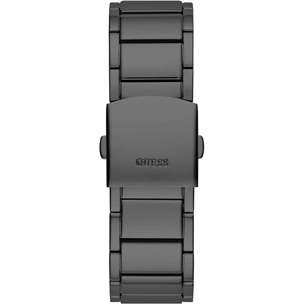 Guess Phoenix Multifunction Crystals Silver Dial Black Steel Strap Watch For Men - GW0094G3 Buy Now By Guess