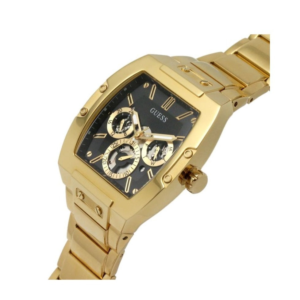 Guess Phoenix Multi Function Black Dial Gold Steel Strap Watch for Men - GW0456G1 Buy Now By Guess