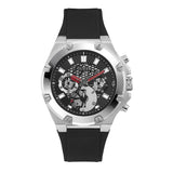Guess Third Grear Multi Function Black Dial Black Rubber Strap Watch for Men- GW0334G1 Buy Now By Guess