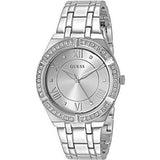 Guess Cosmo Diamonds Silver Dial Silver Steel Strap Watch For Women - GW0033L1 Buy Now By Guess