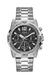 Guess Commander Chronograph Black Dial Silver Steel Strap Watch for Men - GW0056G1 Buy Now By Guess