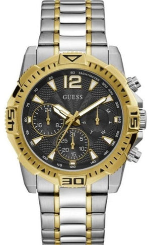 Guess Commander Chronograph Black Dial Two Tone Steel Strap Watch for Men - GW0056G4 Buy Now By Guess