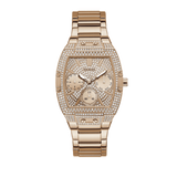 Guess Raven Diamonds Rose Gold Dial Rose Gold Steel Strap Watch for Women - GW0104L3 Buy Now By Guess