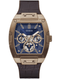 Guess Phoenix Multifunction Blue Dial Brown Leather Strap Watch for Men - GW0202G2 Buy Now By Guess