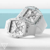 Guess Phoenix Multifunction White Dial White Rubber Strap Watch for Men - GW0203G2 Buy Now By Guess