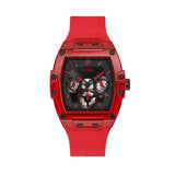 Guess Phoenix Multifunction Black Dial Red Rubber Strap Watch for Men - GW0203G5 Buy Now By Guess
