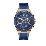 Guess Poseidon Chronograph Blue Dial Blue Silicone Strap Watch For Men - GW0425G3 Buy Now By Guess