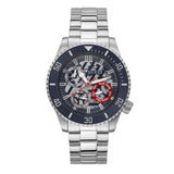 Guess Axle Multifunction Black Dial Silver Steel Strap Watch For Men - GW0488G1 Buy Now By Guess