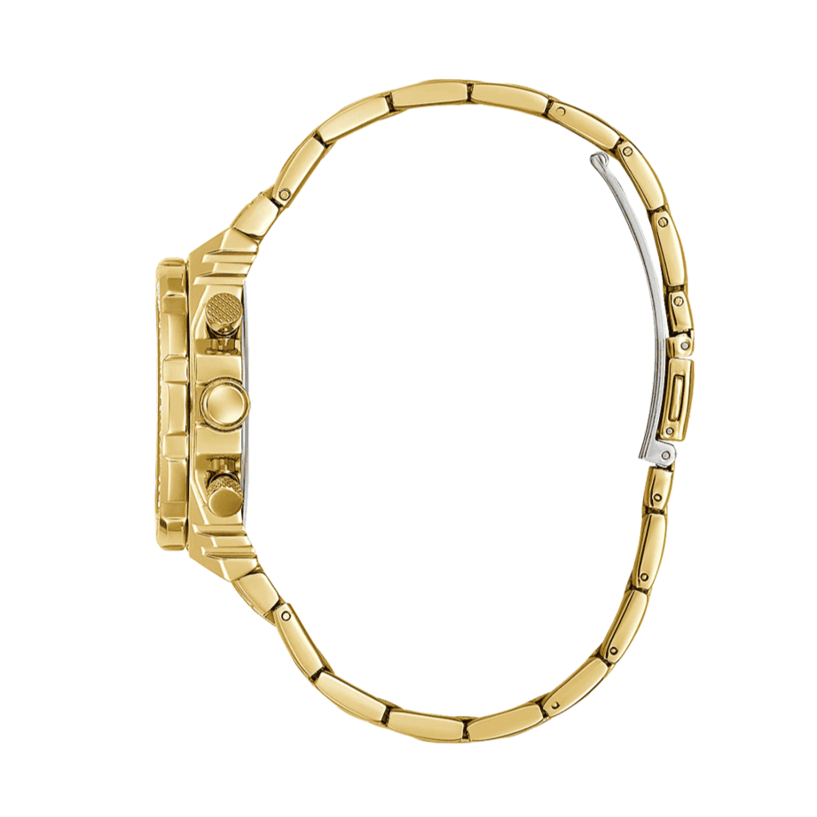 Guess Fusion Chronograph Gold Dial Gold Steel Strap Watch for Women - GW0552L2 Buy Now By Guess