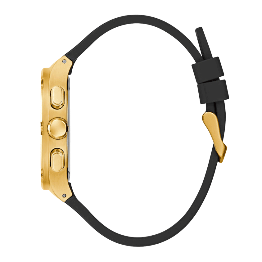 Guess Headliner Multifunction Green Dial Black Silicone Strap Watch For Men - GW0571G3 Buy Now By Guess