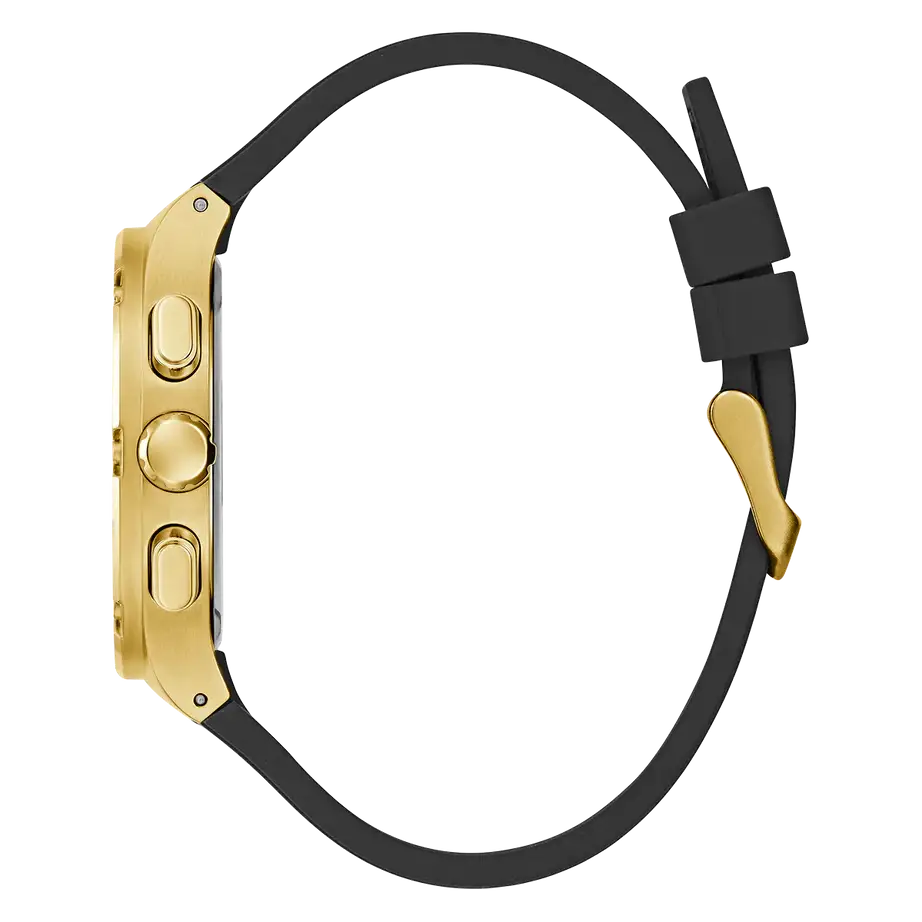 Guess Headliner Multifunction Green Dial Black Silicone Strap Watch For Men - GW0571G3 Buy Now By Guess