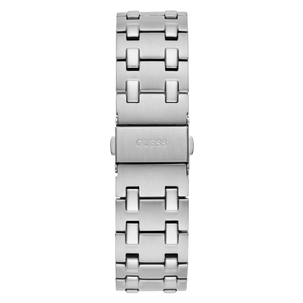 Guess Asset Quartz Black Dial Silver Steel Strap Watch For Men - GW0575G1 Buy Now By Guess