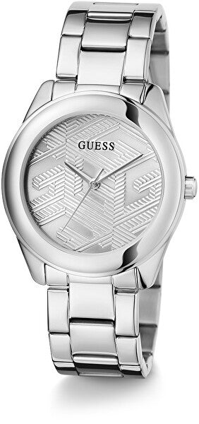 Guess Cubed Analog Silver Dial Silver Steel Strap Watch For Women - GW0606L1 Buy Now By Guess