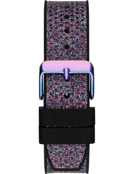 Guess Multifunction Analog Purple Dial Black Rubber Strap Watch For Women - GW0620L4 Buy Now By Guess