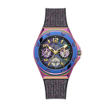 Guess Multifunction Analog Purple Dial Black Rubber Strap Watch For Women - GW0620L4 Buy Now By Guess