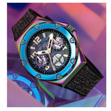 Guess Multifunction Analog Purple Dial Black Rubber Strap Watch For Women - GW0620L4 Buy Now By Guess
