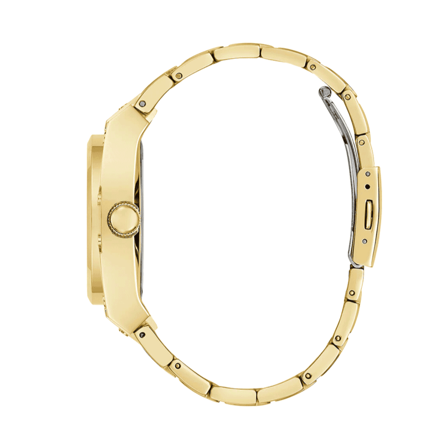 Guess Trend Analog Green Dial Gold Steel Strap Watch For Men - GW0624G2 Buy Now By Guess