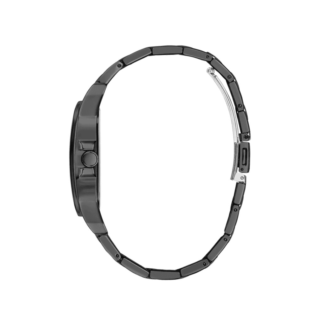 Guess Integrity Analog Black Dial Black Steel Strap Watch for Men - GW0631G2 Buy Now By Guess