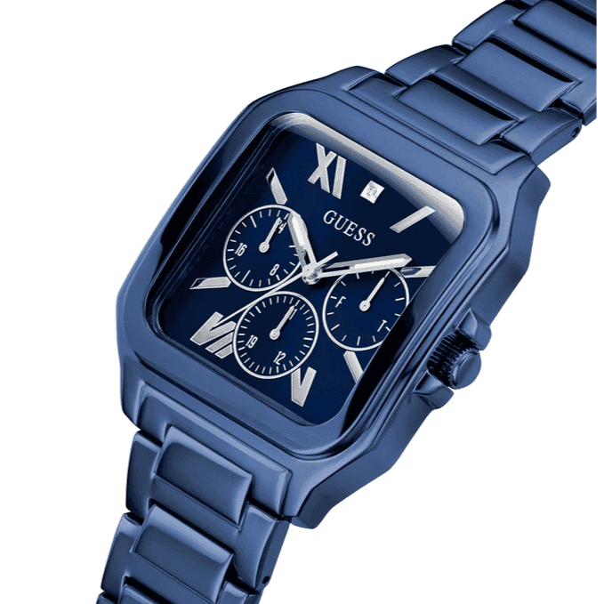 Guess Dress Multifunction Blue Dial Blue Steel Strap Watch for Men - GW0631G3 Buy Now By Guess
