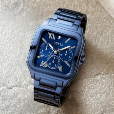 Guess Dress Multifunction Blue Dial Blue Steel Strap Watch for Men - GW0631G3 Buy Now By Guess