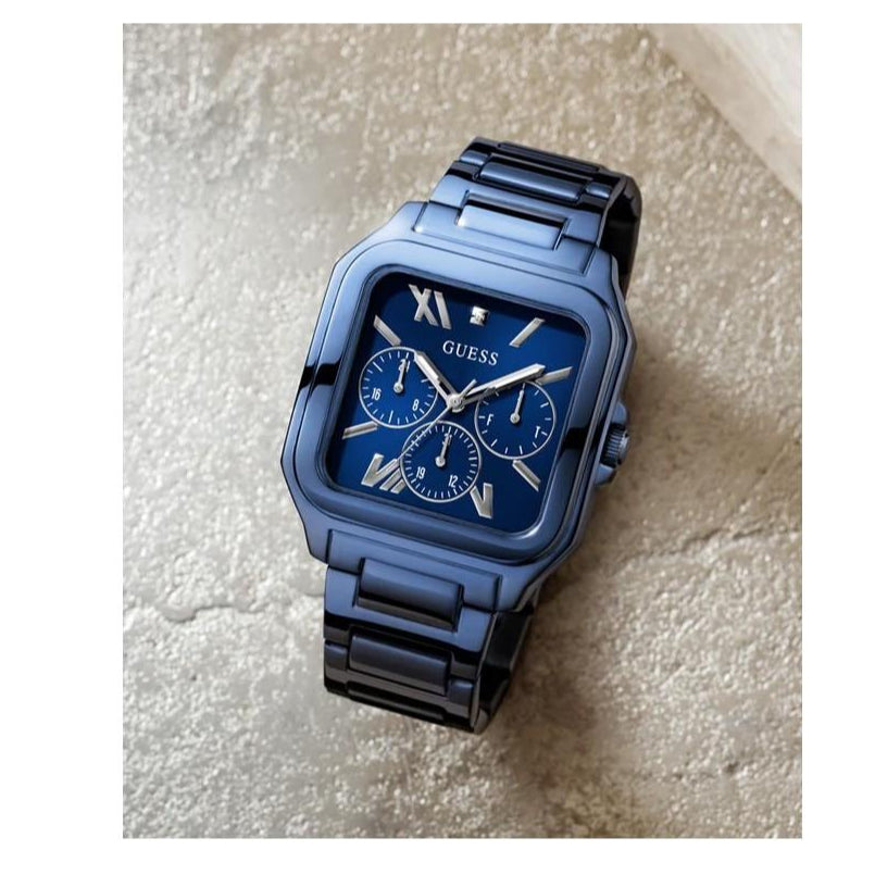 Guess Dress Multifunction Blue Dial Blue Steel Strap Watch for Men - GW0631G3 Buy Now By Guess