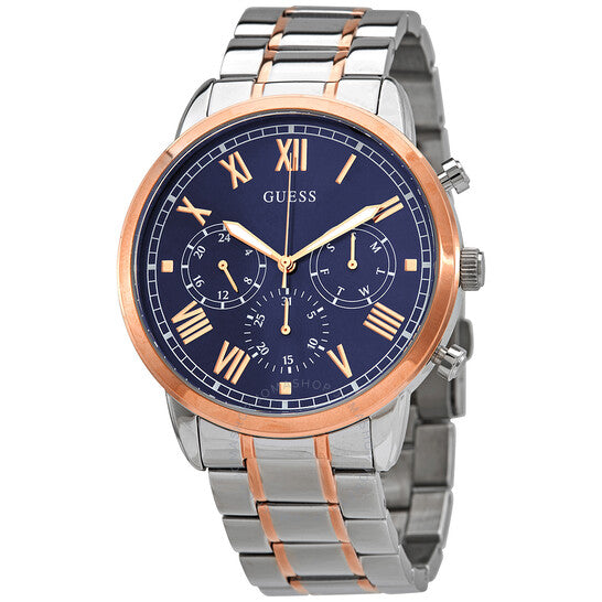 Guess Hendrix Chronograph Blue Dial Two Tone Steel Strap Watch for Men - W1309G4 Buy Now By Guess