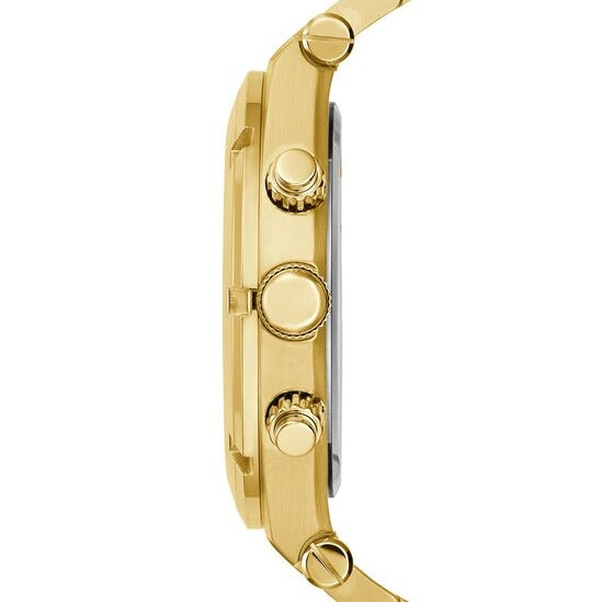 Guess Continental Gold Dial Gold Steel Strap Watch For Men - GW0260G4 Buy Now By Guess