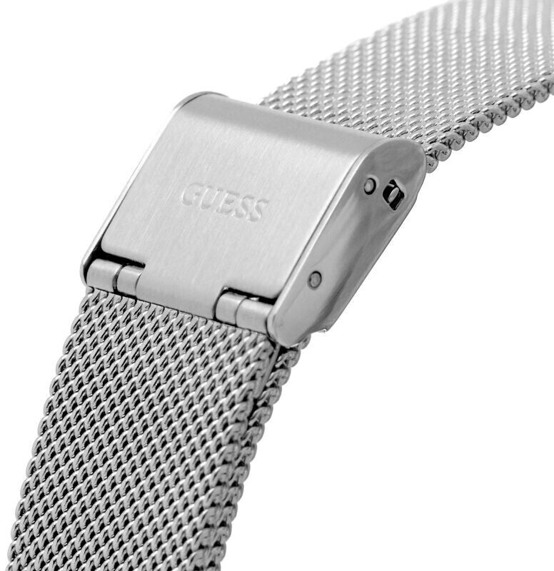 Guess Iconic Diamonds Silver Dial Silver Mesh Bracelet Watch For Women - GW0477L1 Buy Now By Guess