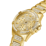 Guess Frontier Diamonds Gold Dial Gold Steel Strap Watch For Women - W1156L2 Buy Now By Guess