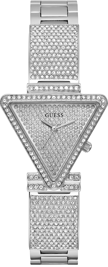 Guess Fame Quartz Crystals Silver Dial Silver Steel Strap Watch For Women - GW0644L1 Buy Now By Guess