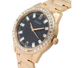 Guess Sparkler Diamonds Black Dial Rose Gold Steel Strap Watch for Women - GW0111L3 Buy Now By Guess