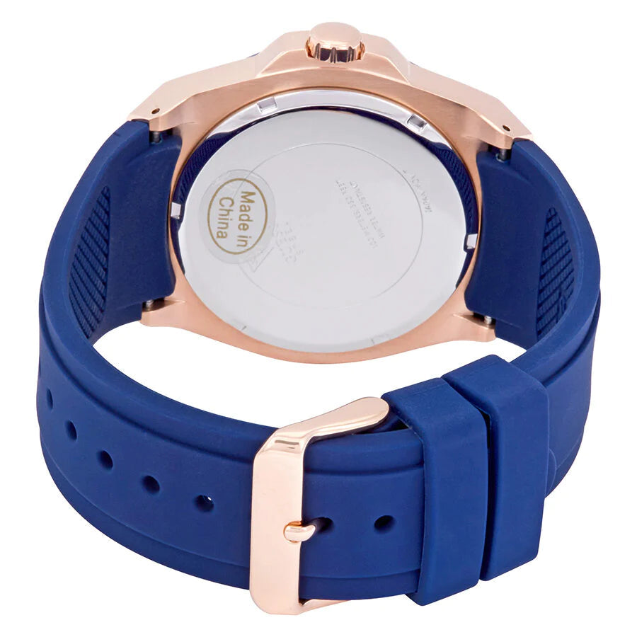 Guess Maverick Blue Dial Blue Rubber Strap Watch for Men - W0485G1 Buy Now By Guess