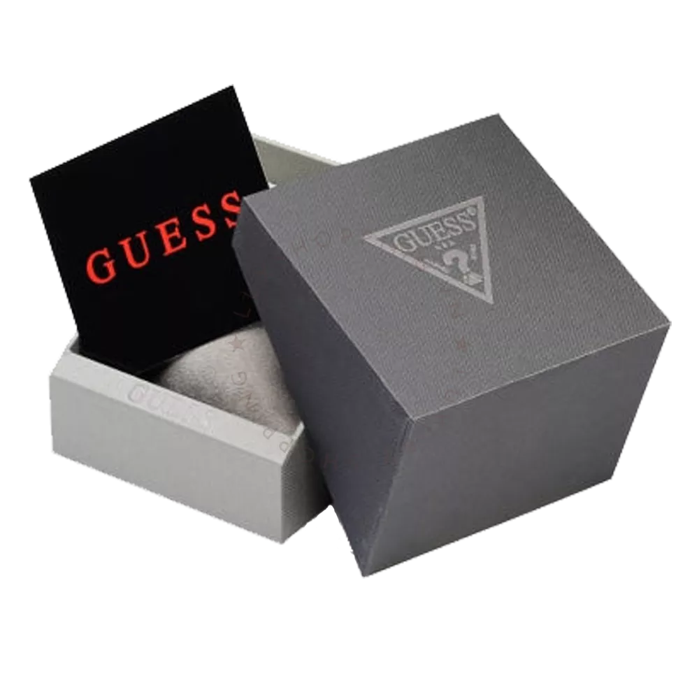 Guess Mainline Multifunction Crystals Black Dial Red Silicone Strap Watch For Men - GW0208G6 Buy Now By Guess