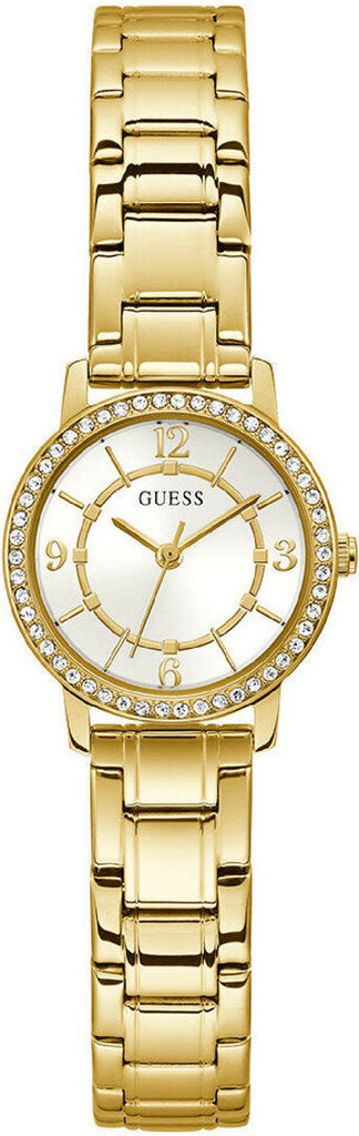 Guess Analog Diamonds Silver Dial Gold Steel Strap Watch For Women - W1013l2 Buy Now By Guess